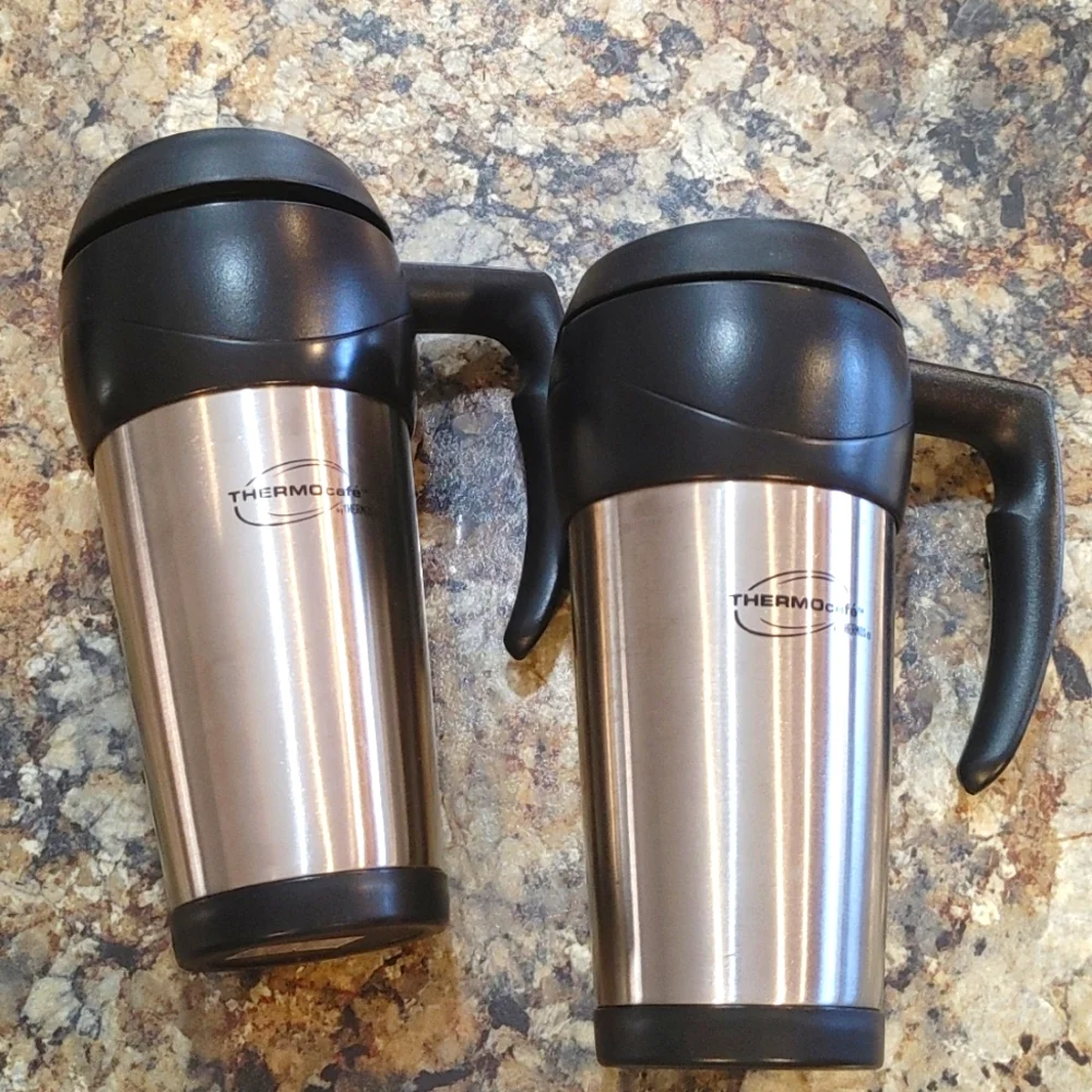 Thermo cafe Thermos Insulated Travel Mugs with Lids